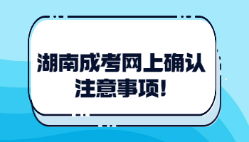 湖南成考網上確認